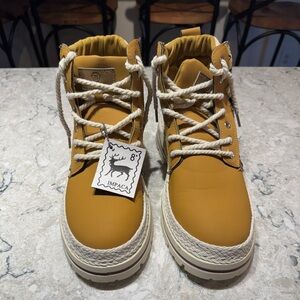 Impala Yellow High-Top Boots. Perfect condition!